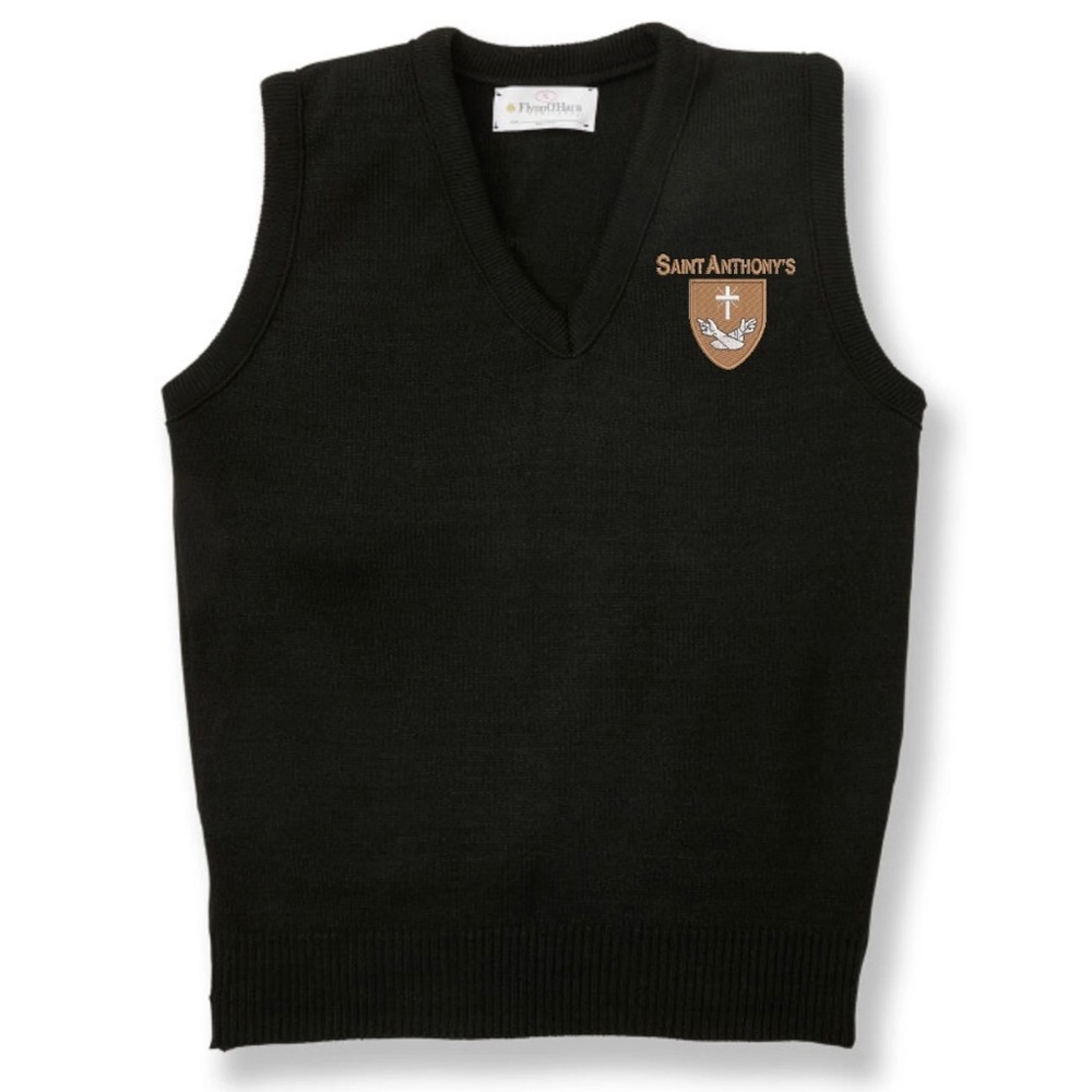 St. Anthony’s Uniform V‑Neck Sweater Vest - Size L -EUC